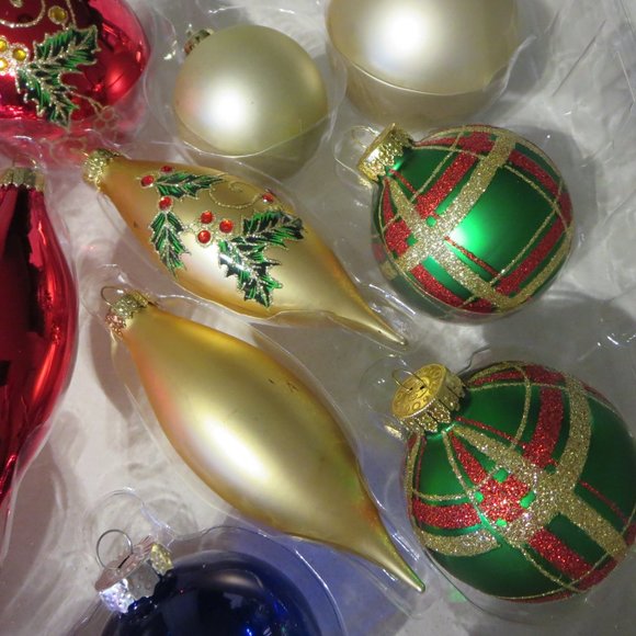 Ashland 19 Pcs / Set Christmas Noel Glass Ornament Decoration Collection - Picture 4 of 6